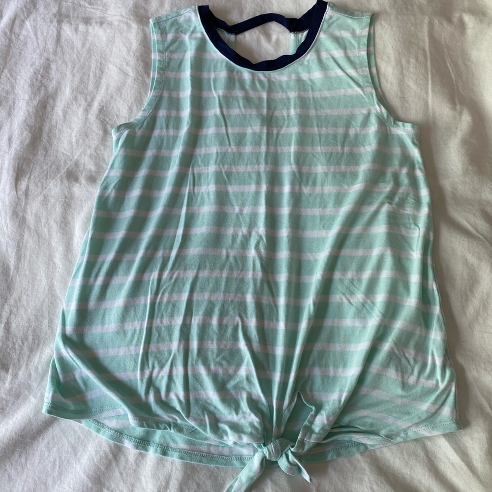 3/$15 Old navy girls striped tie front tank top